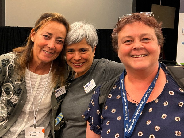 Susanna, Lourdes and Chandra farewell hugs